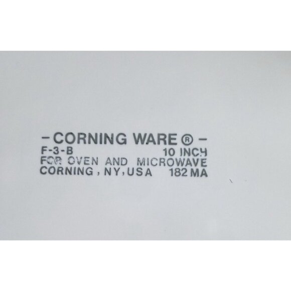 Vintage Corning Ware FRENCH WHITE F-3-B Round Quiche Pie Tart Baking Dish 10.5" - Picture 4 of 4